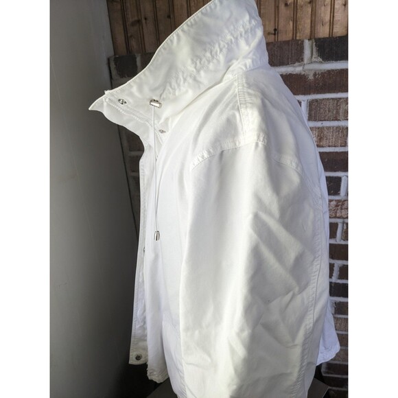 Women's 100% Cotton White Y2K Jacket Full Zip And Snaps Retro Sustainable 2X - Picture 5 of 13